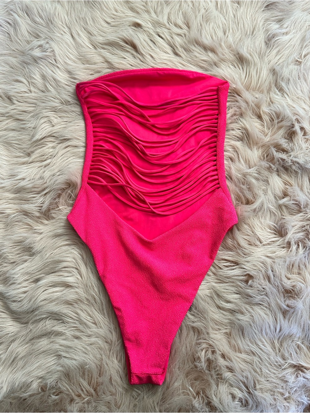 stone fox swim PAOLA neon hot pink one piece sz
Small